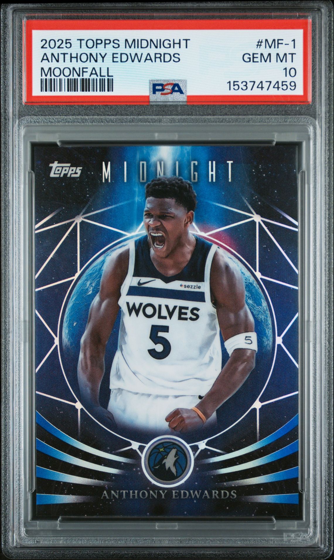 2025 Topps TOPPS MIDNIGHT MOONFALL #MF-1 Anthony Edwards front