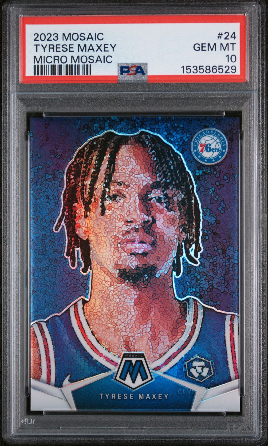 2023 Panini PANINI MOSAIC MICRO MOSAIC #24 Tyrese Maxey front