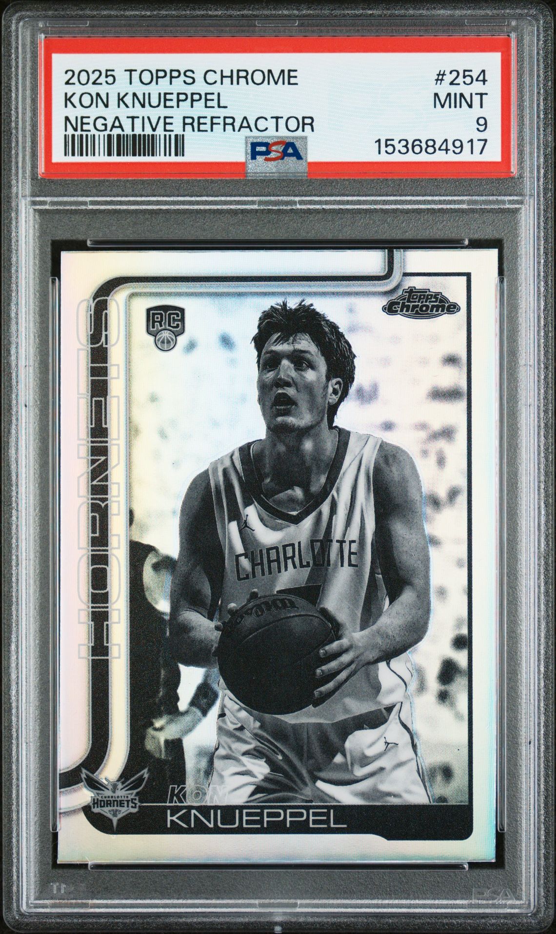 2025 Topps TOPPS CHROME NEGATIVE REFRACTOR #254 Kon Knueppel front