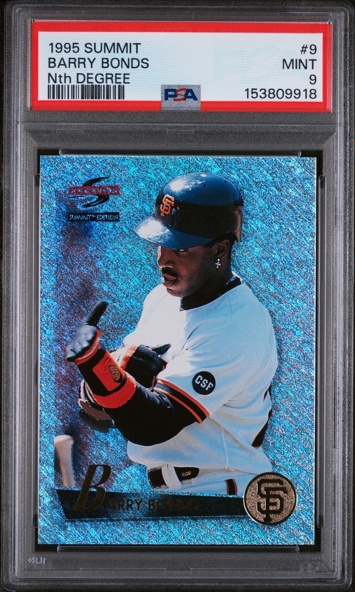 1995 Score SUMMIT NTH DEGREE #9 Barry Bonds front