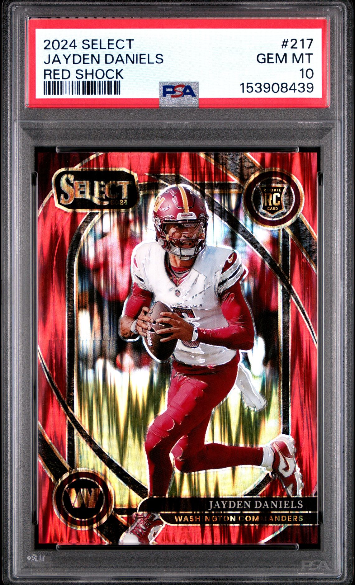 2024 Panini PANINI SELECT RED SHOCK #217 Jayden Daniels front