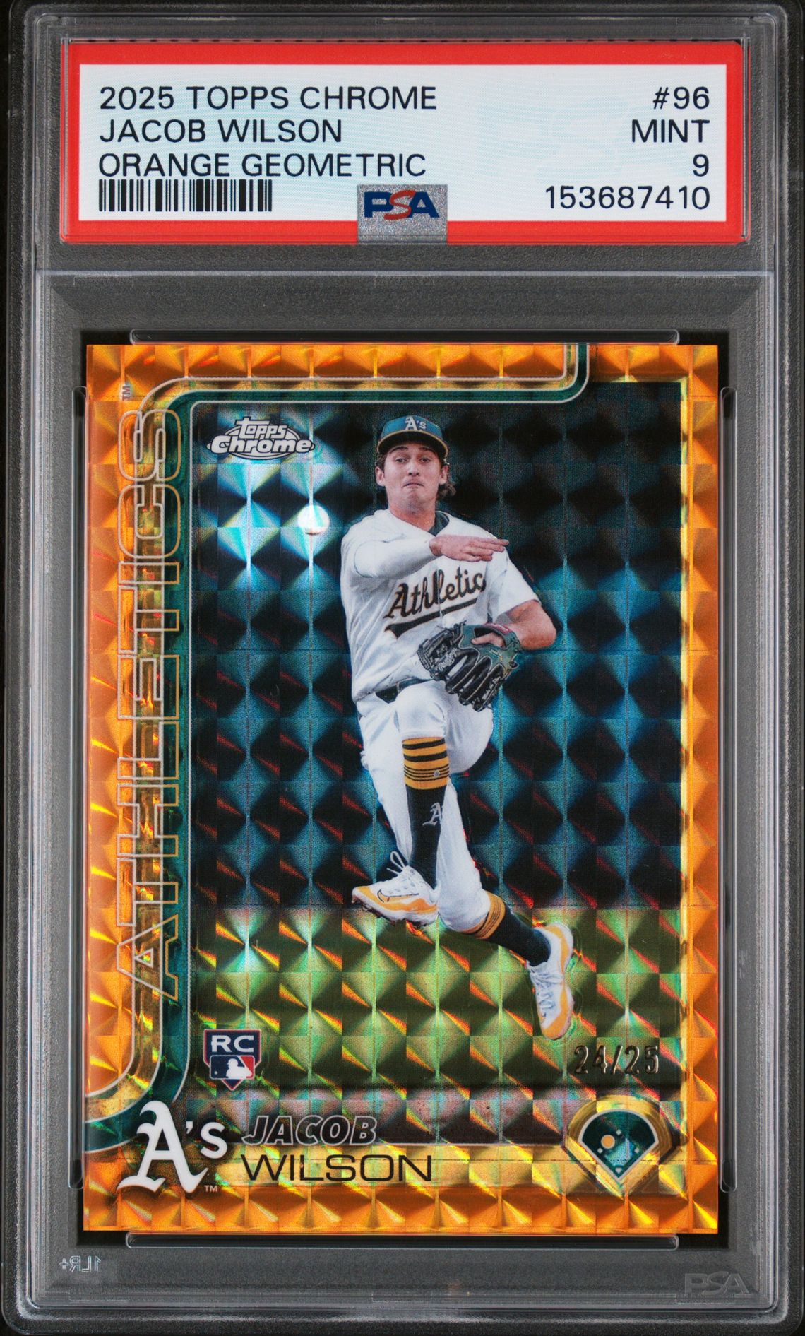2025 Topps TOPPS CHROME ORANGE GEOMETRIC #96 Jacob Wilson front