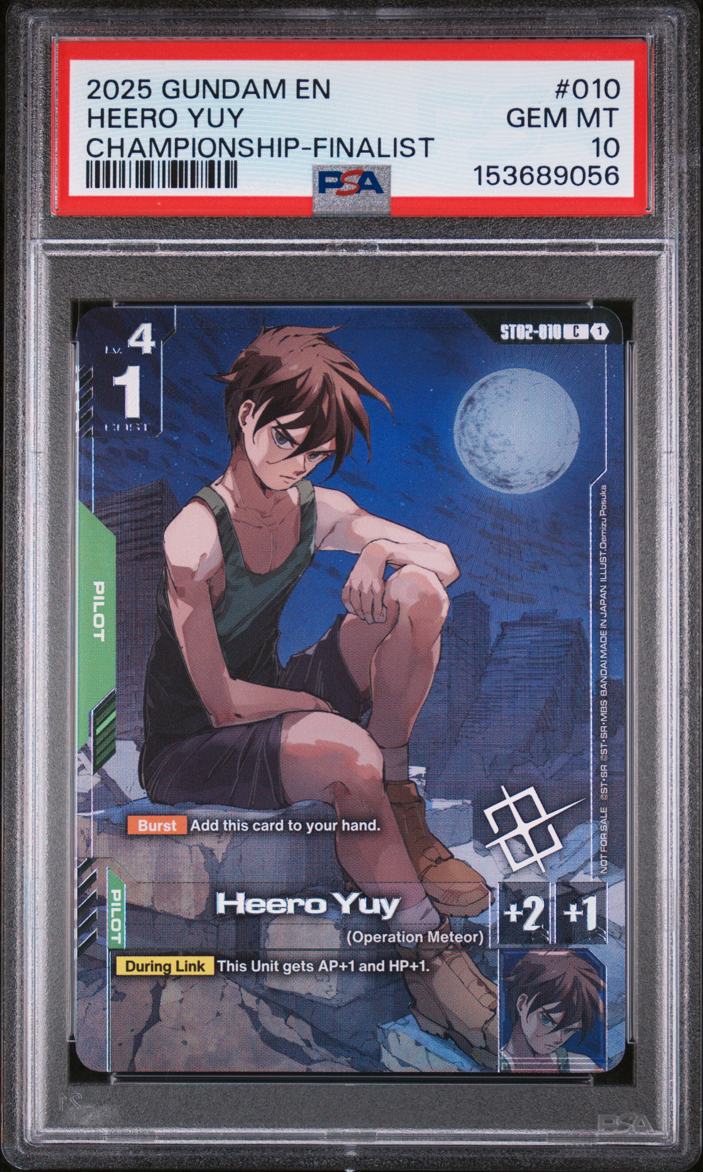 2025 GUNDAM PROMOS CHAMPIONSHIP-FINALIST #010 Heero Yuy front