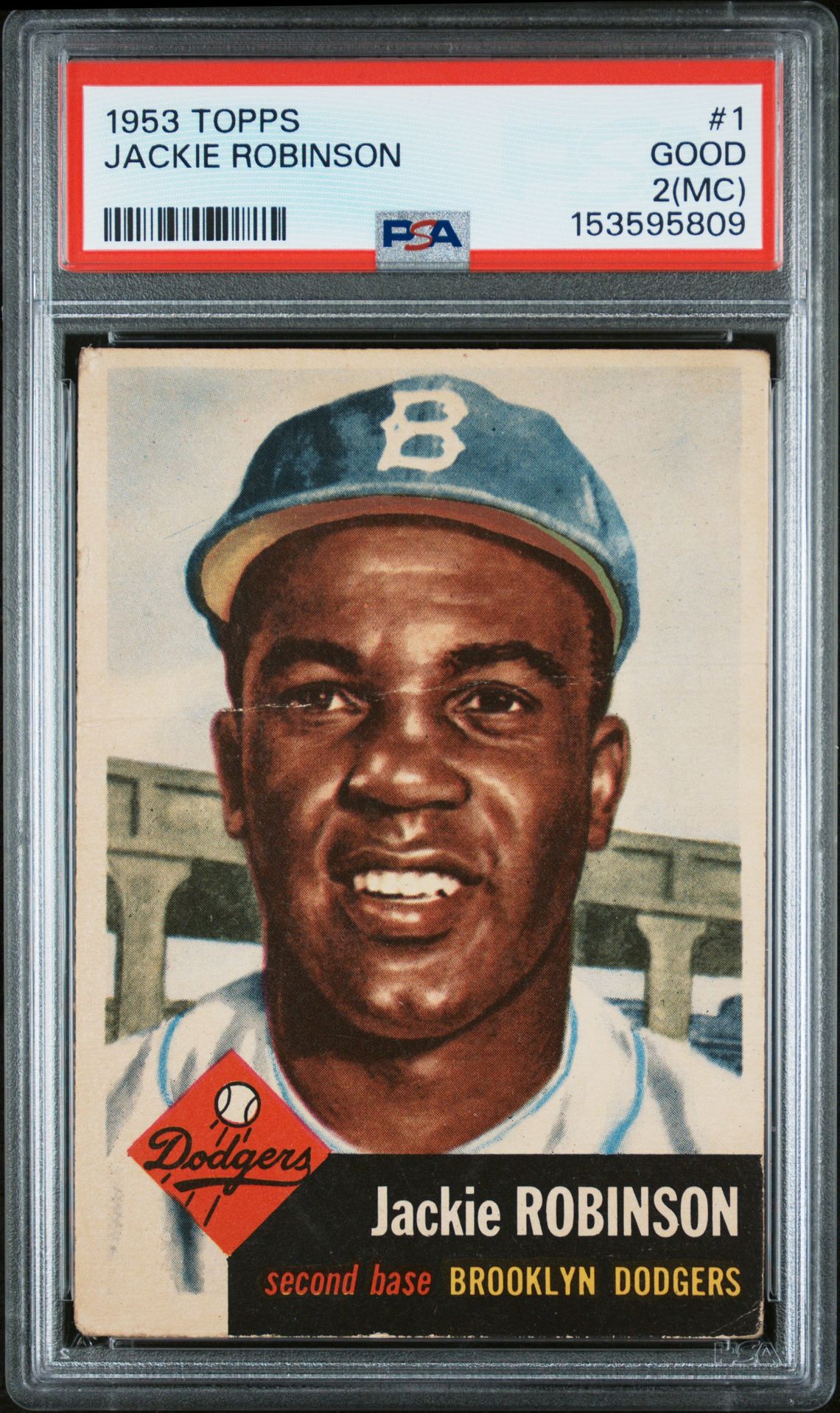 1953 Topps #1 Jackie Robinson front