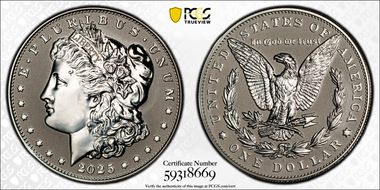 2025-S $1 Morgan Dollar Rev PR Two-Coin Reverse Proof Set PR69