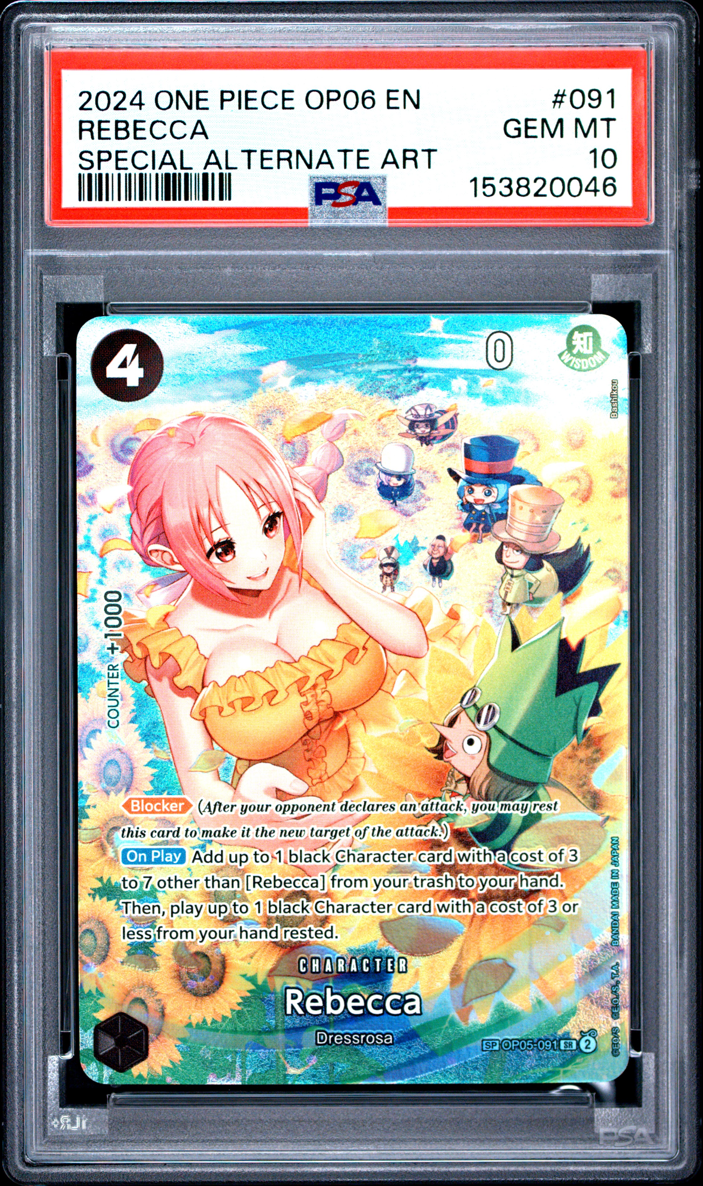 2024 #091 Rebecca PSA 10 One Piece OP06-Wings of the Captain