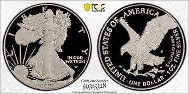 2026-P $1 Silver Eagle Congratulations Set First Strike PR69DCAM
