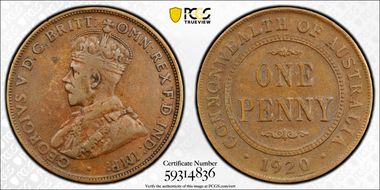 1920 //.  1D Dot Below Indian Obverse VF25BN