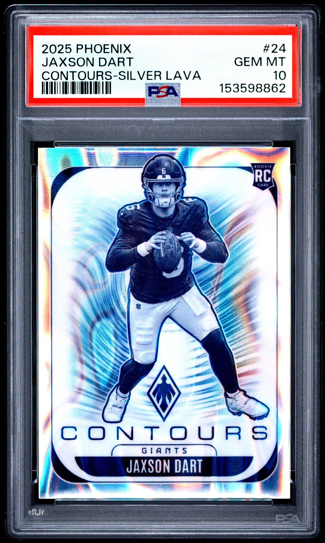 2025 Panini PANINI PHOENIX CONTOURS SILVER LAVA #24 Jaxson Dart front