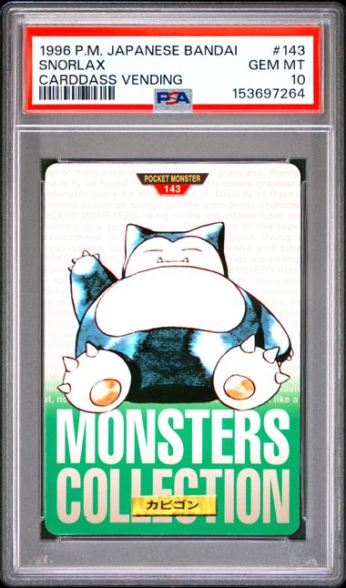 Snorlax card PSA 10, cert 153697264