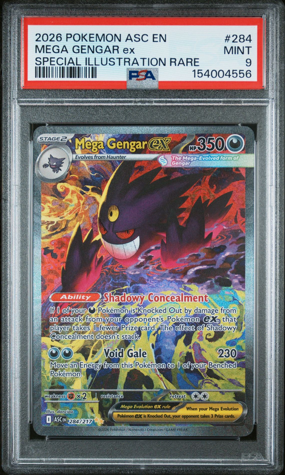 2026 Pokemon POKEMON ASC EN-ASCENDED HEROES SPECIAL ILLUSTRATION RARE #284 Mega Gengar Ex front