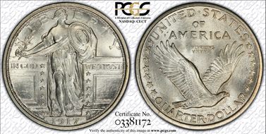 1917-D 25C Type 1 MS66FH