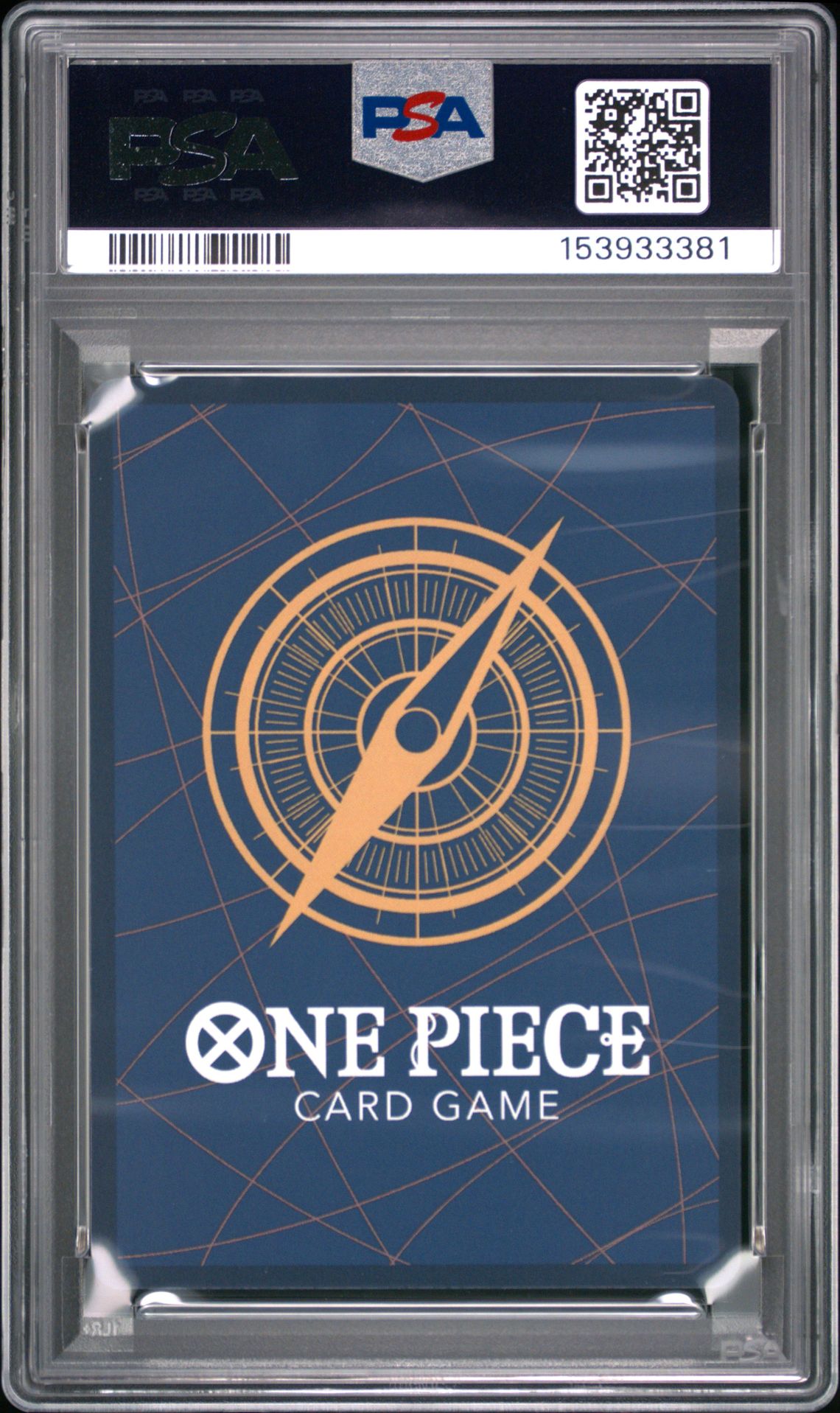2025 One Piece Op10-Royal Blood Charlotte Flampe #056 (Special Alternate Art) Gem Mt 10 back view - PSA certificate #153933381