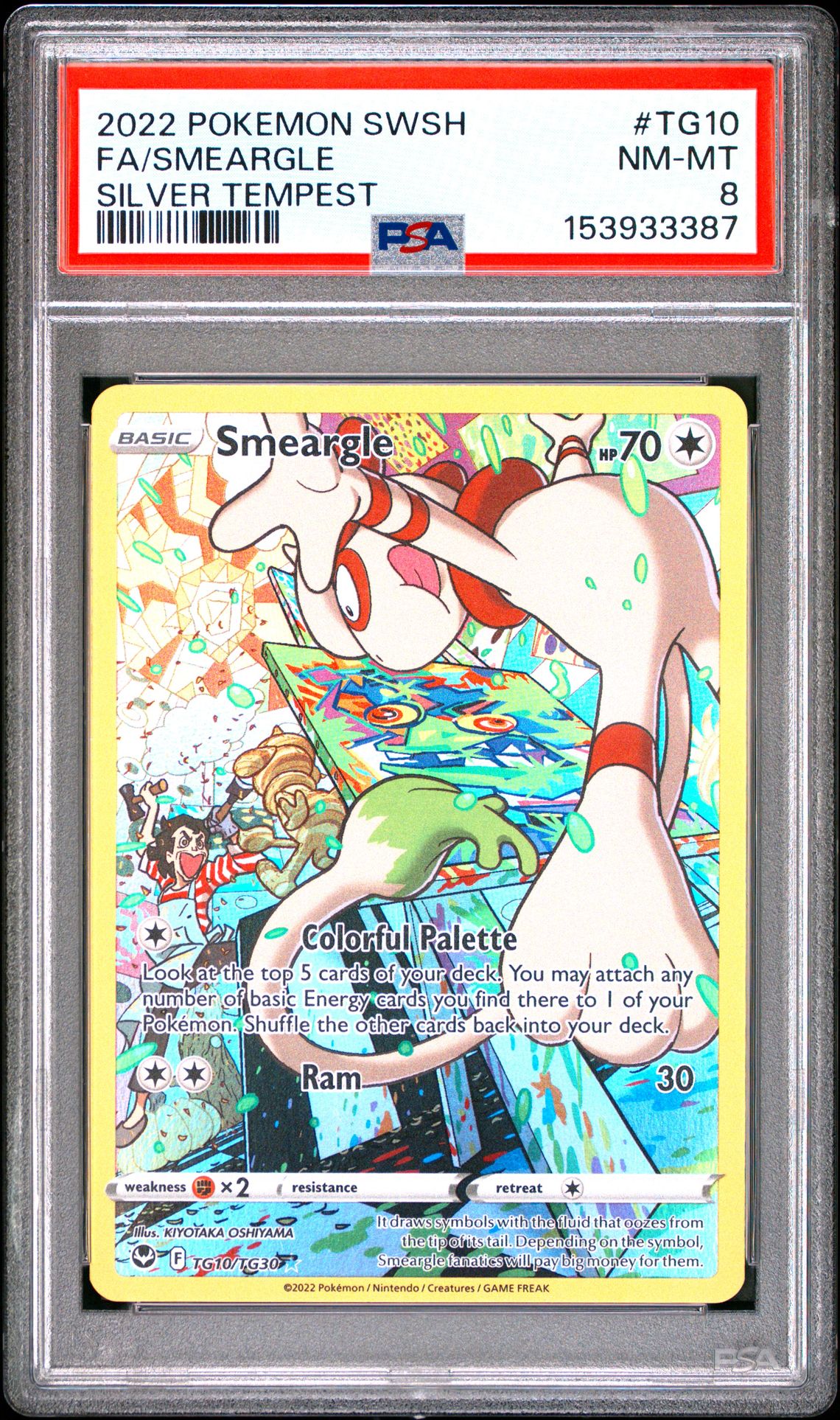 2022 Pokemon Sword & Shield Silver Tempest Fa/Smeargle #Tg10 (Silver Tempest) Nm-Mt 8 front