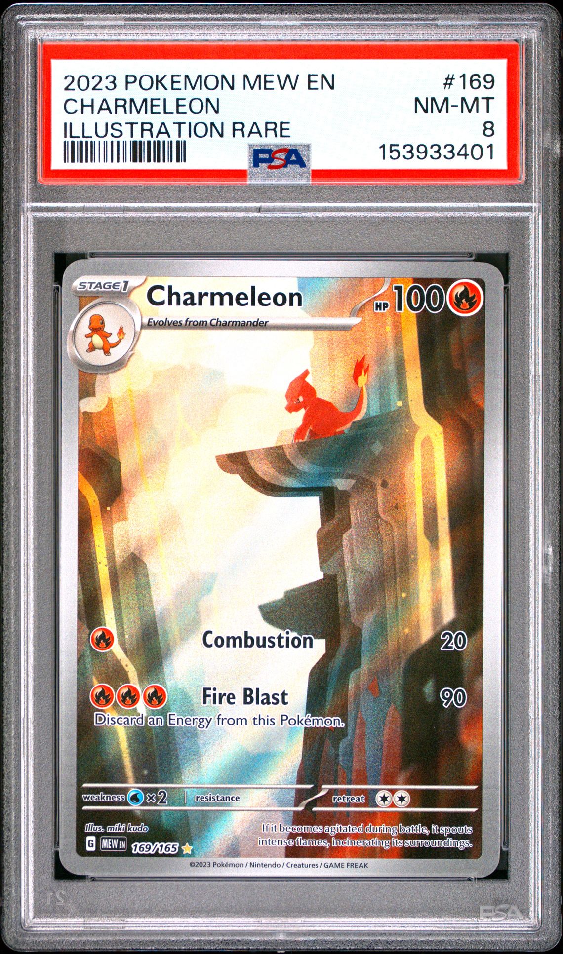 2023 Pokemon Mew En-151 Charmeleon #169 (Illustration Rare) Nm-Mt 8 front