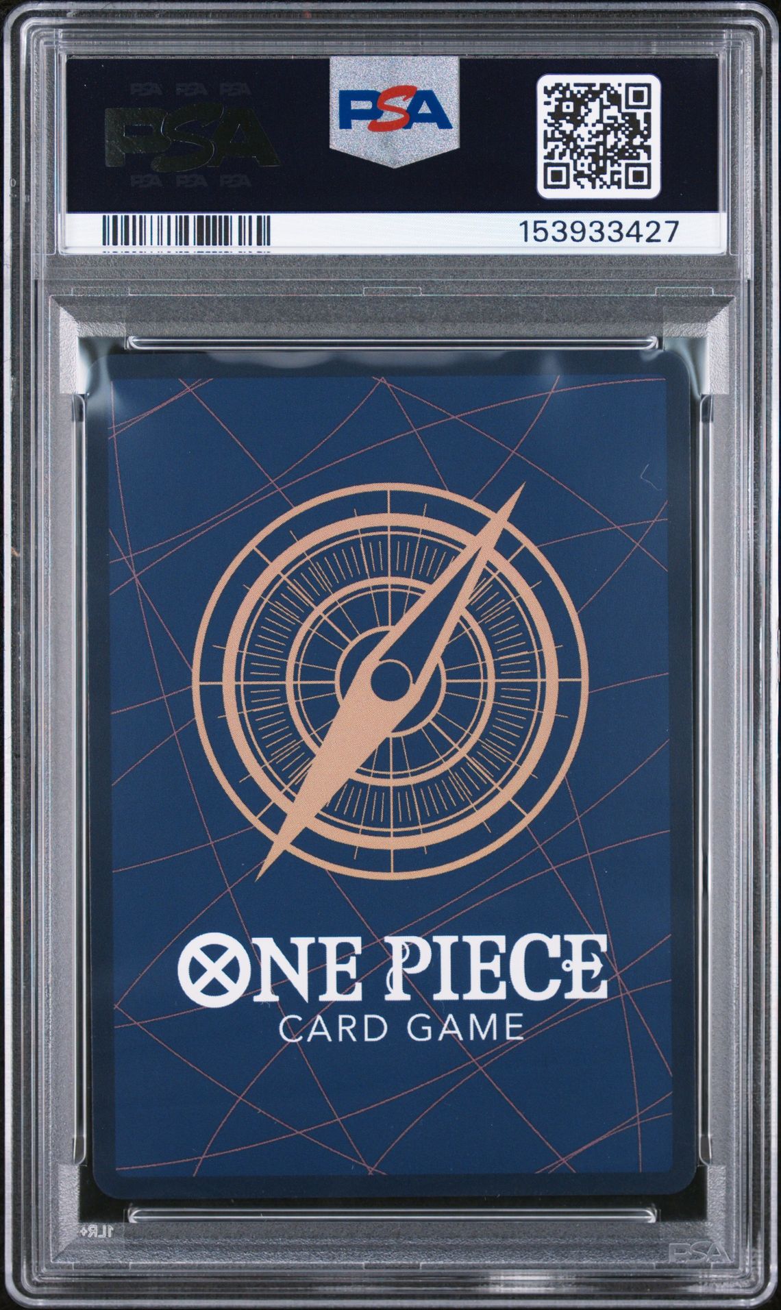 2025 One Piece Op11-A Fist Of Divine Speed Silvers Rayleigh #005 (Special Alternate Art) Gem Mt 10 back view - PSA certificate #153933427