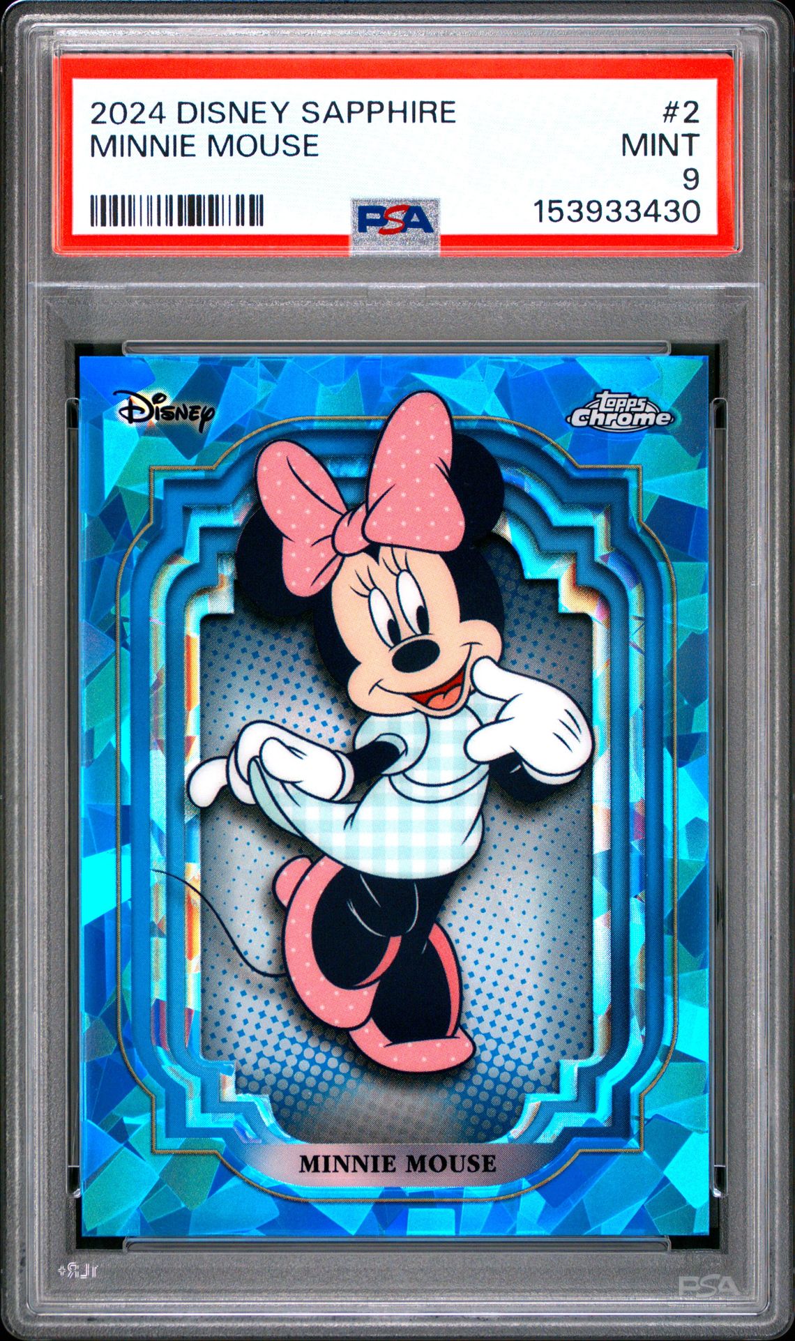 2024 Topps Chrome Disney Sapphire Edition Minnie Mouse #2 Mint 9 front