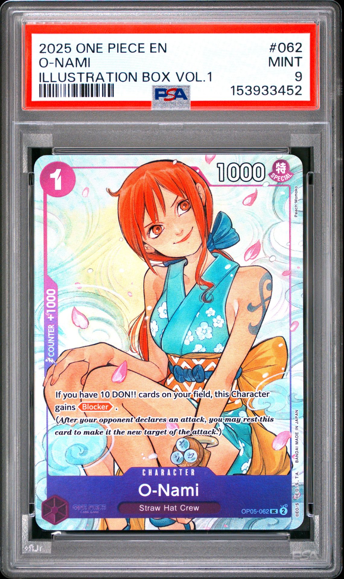 2025 One Piece Promos O-Nami #062 (Illustration Box Vol.1) Mint 9 front