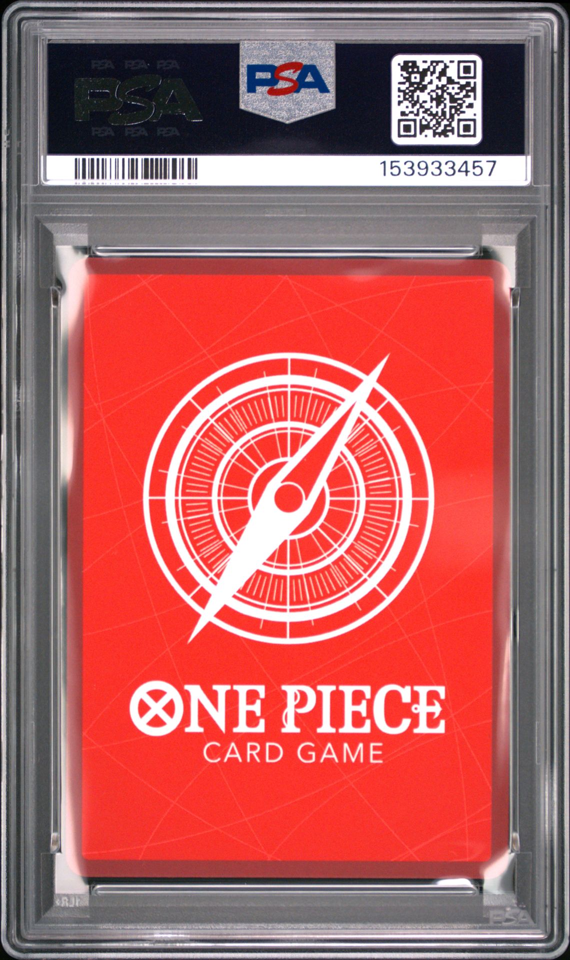 2026 One Piece Op14-Eb04-The Azure Sea's Seven Trafalgar Law #001 (Alternate Art) Gem Mt 10 back view - PSA certificate #153933457
