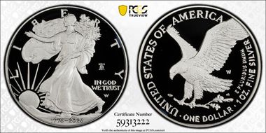 2026-W $1 Silver Eagle w/ Liberty Bell 250 Privy First Strike PR69DCAM