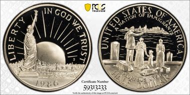 1986-S 50C Statue Of Liberty PR69DCAM