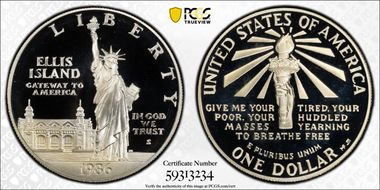 1986-S $1 Statue of Liberty PR68DCAM