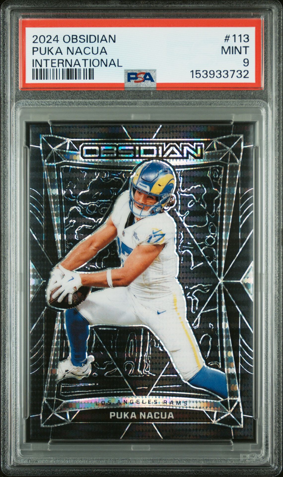 2024 Panini Obsidian Puka Nacua #113 (International) Mint 9 front