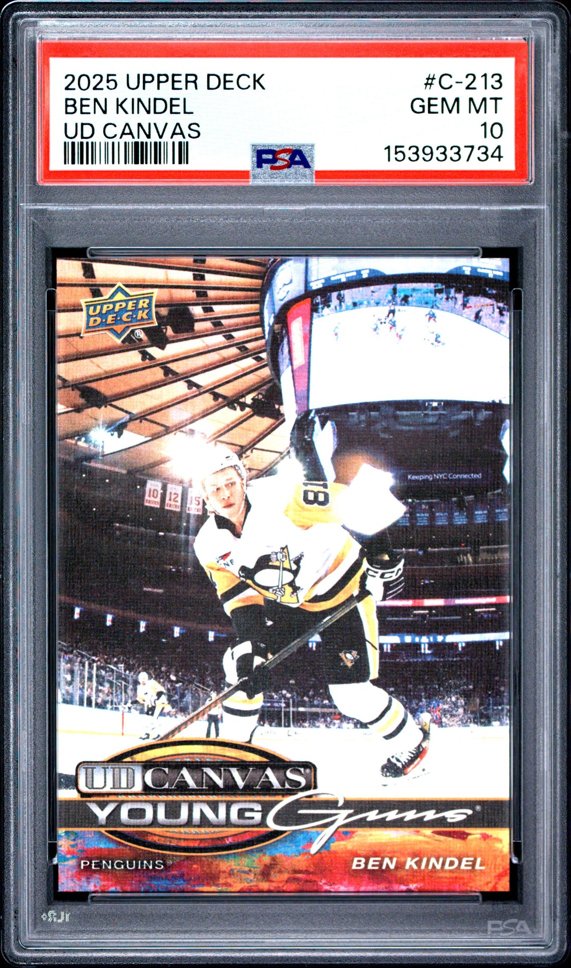 2025 Upper Deck Ud Canvas Ben Kindel #C-213 Gem Mt 10 front view - PSA graded GEM MT 10