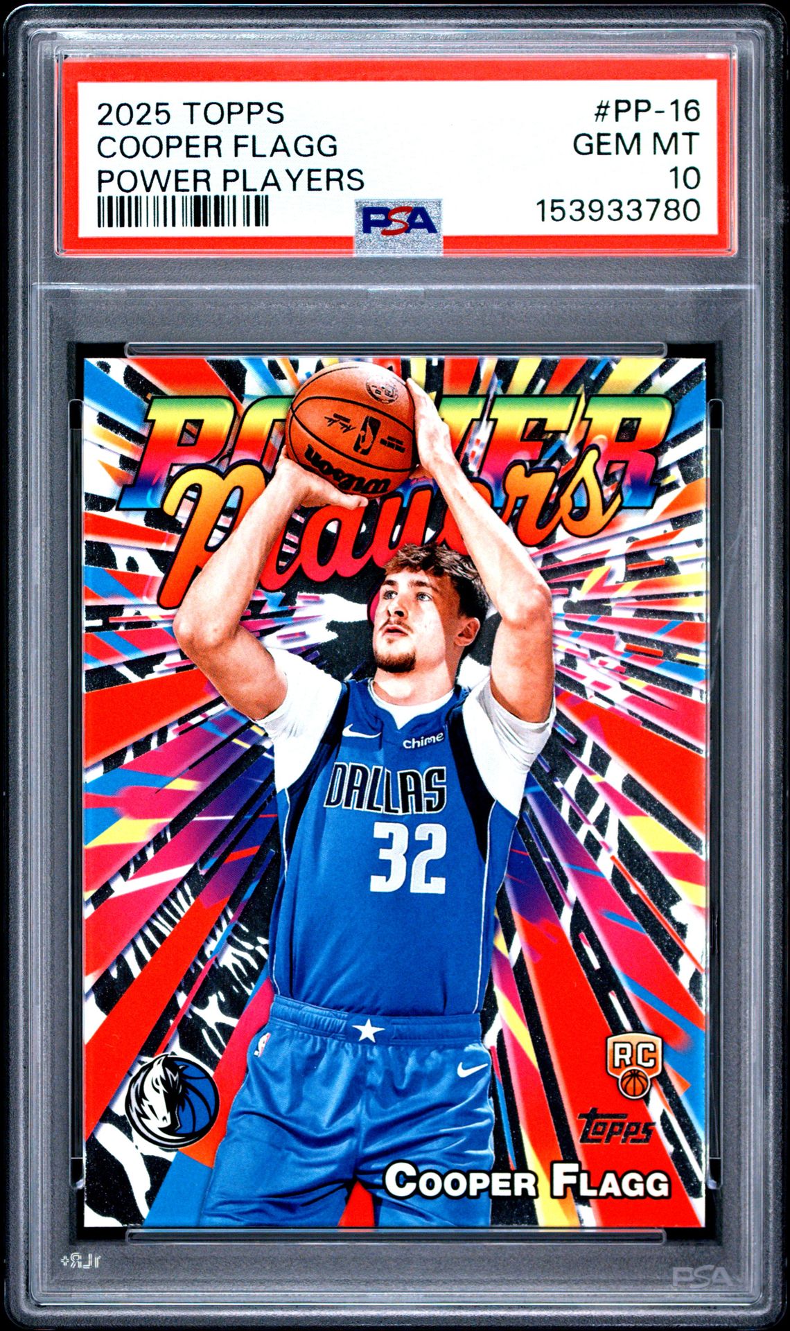 2025 Topps Power Players Cooper Flagg #Pp-16 Gem Mt 10 front view - PSA graded GEM MT 10