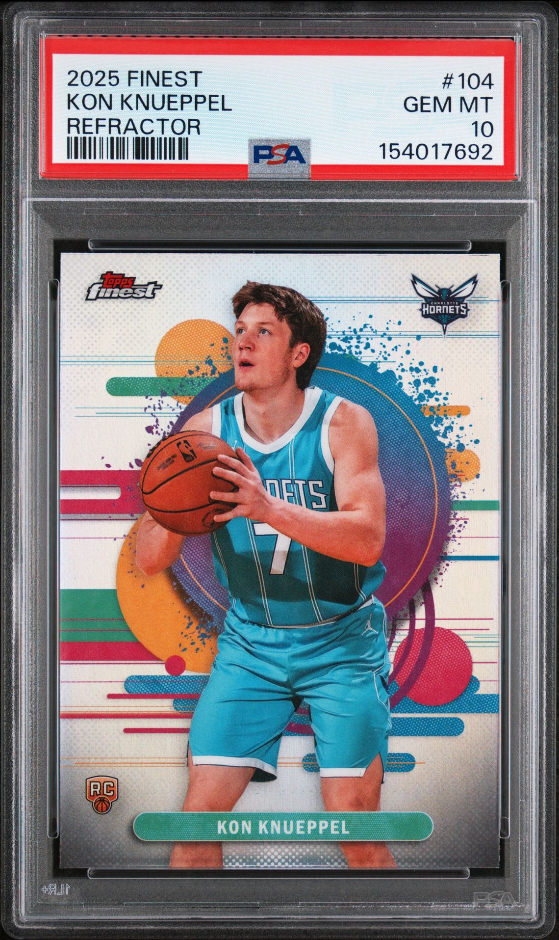 2025 Topps TOPPS FINEST Refractor #104 Kon Knueppel front