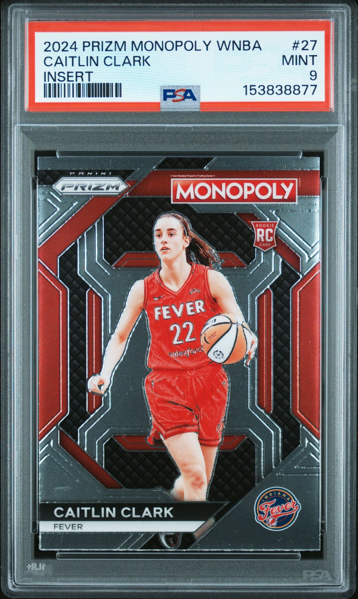 2024 Panini Prizm Monopoly Wnba Insert Caitlin Clark #27 (Insert) Mint 9 front