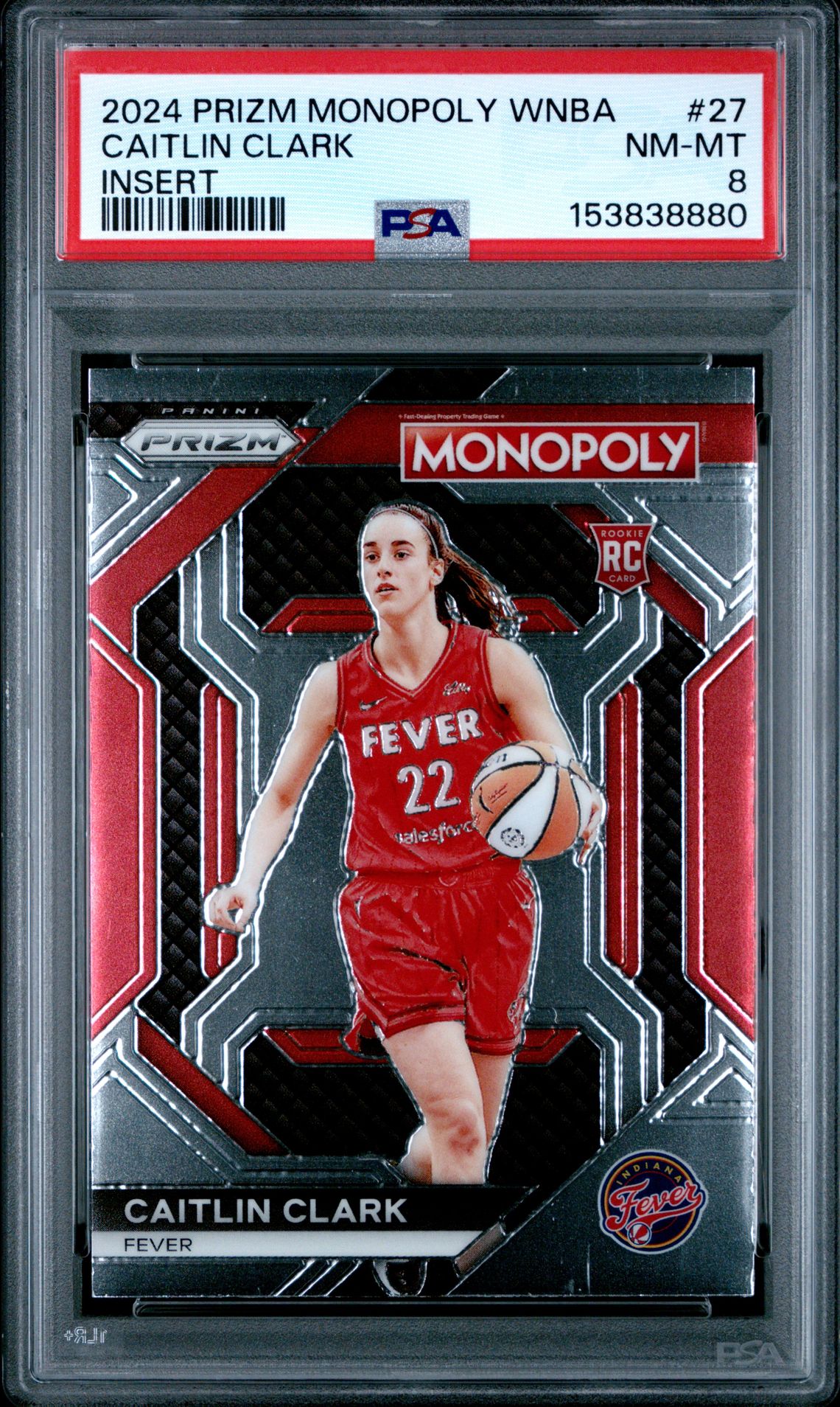 2024 Panini Prizm Monopoly Wnba Insert Caitlin Clark #27 (Insert) Nm-Mt 8 front