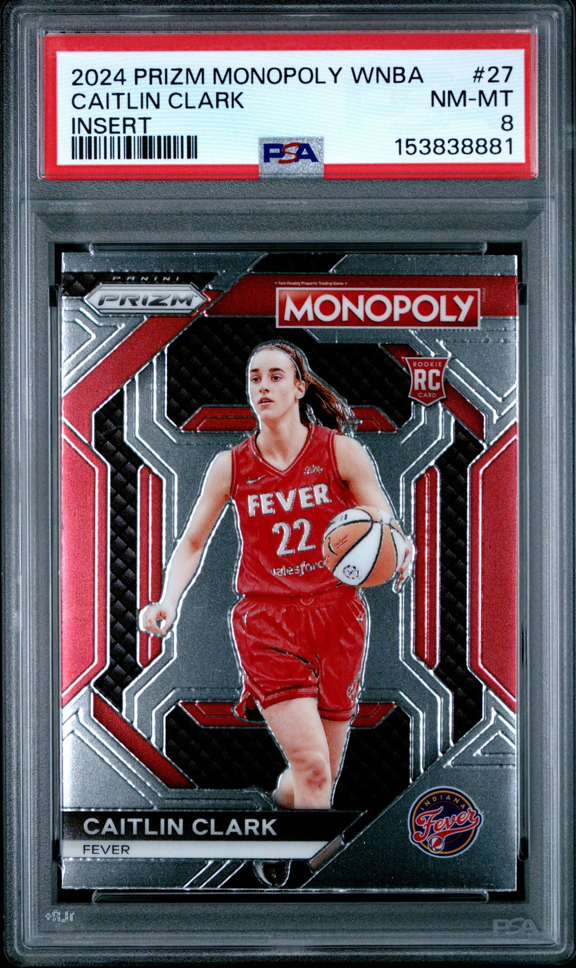 2024 Panini Prizm Monopoly Wnba Insert Caitlin Clark #27 (Insert) Nm-Mt 8 front