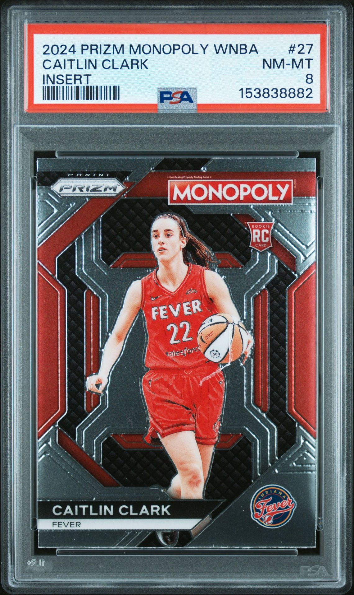 2024 Panini Prizm Monopoly Wnba Insert Caitlin Clark #27 (Insert) Nm-Mt 8 front
