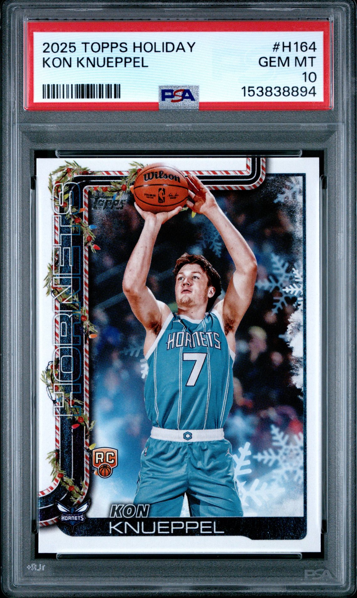 2025 Topps Holiday Kon Knueppel #H164 Gem Mt 10 front