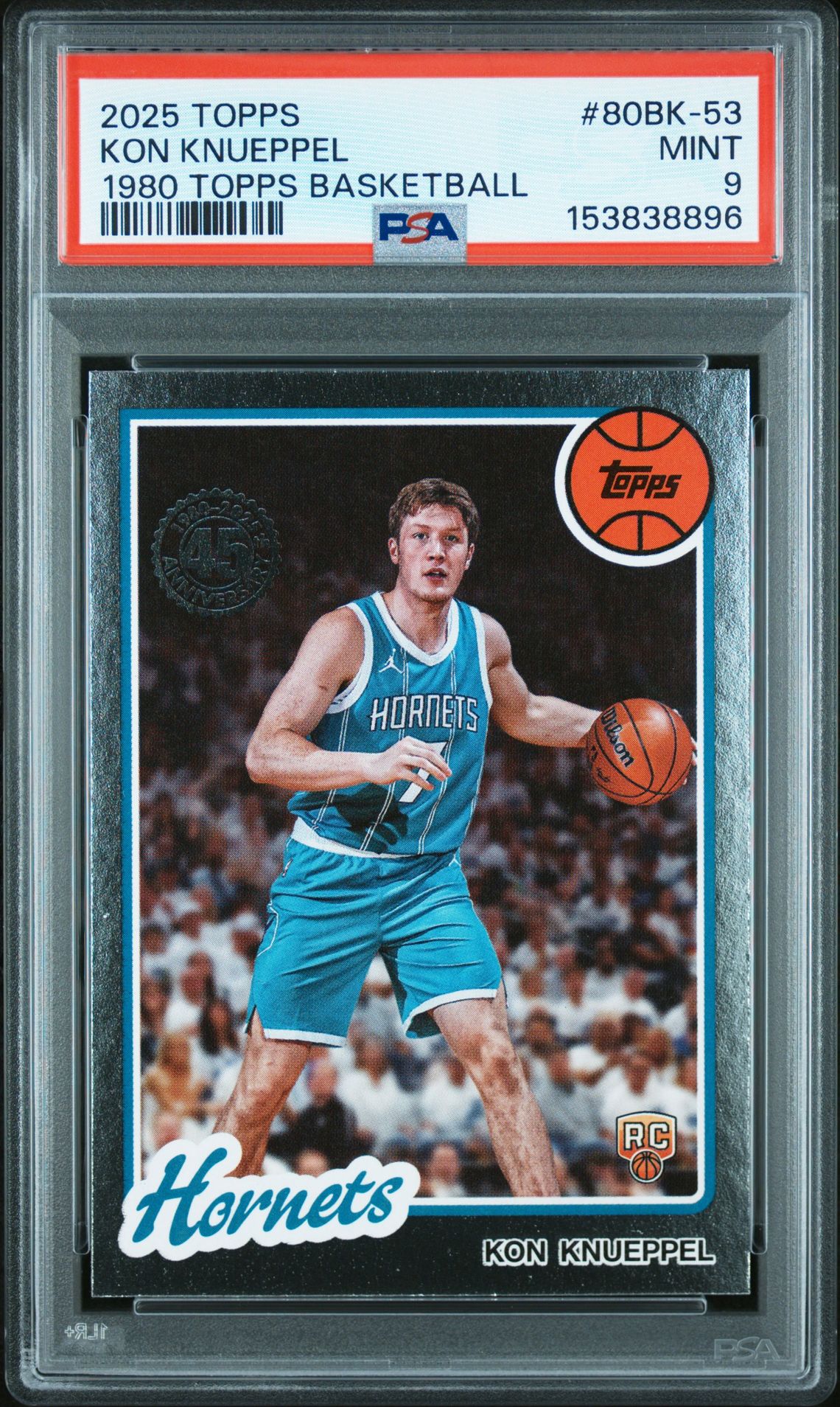 2025 Topps 1980-81 Topps Basketball Kon Knueppel #80Bk-53 Mint 9 front