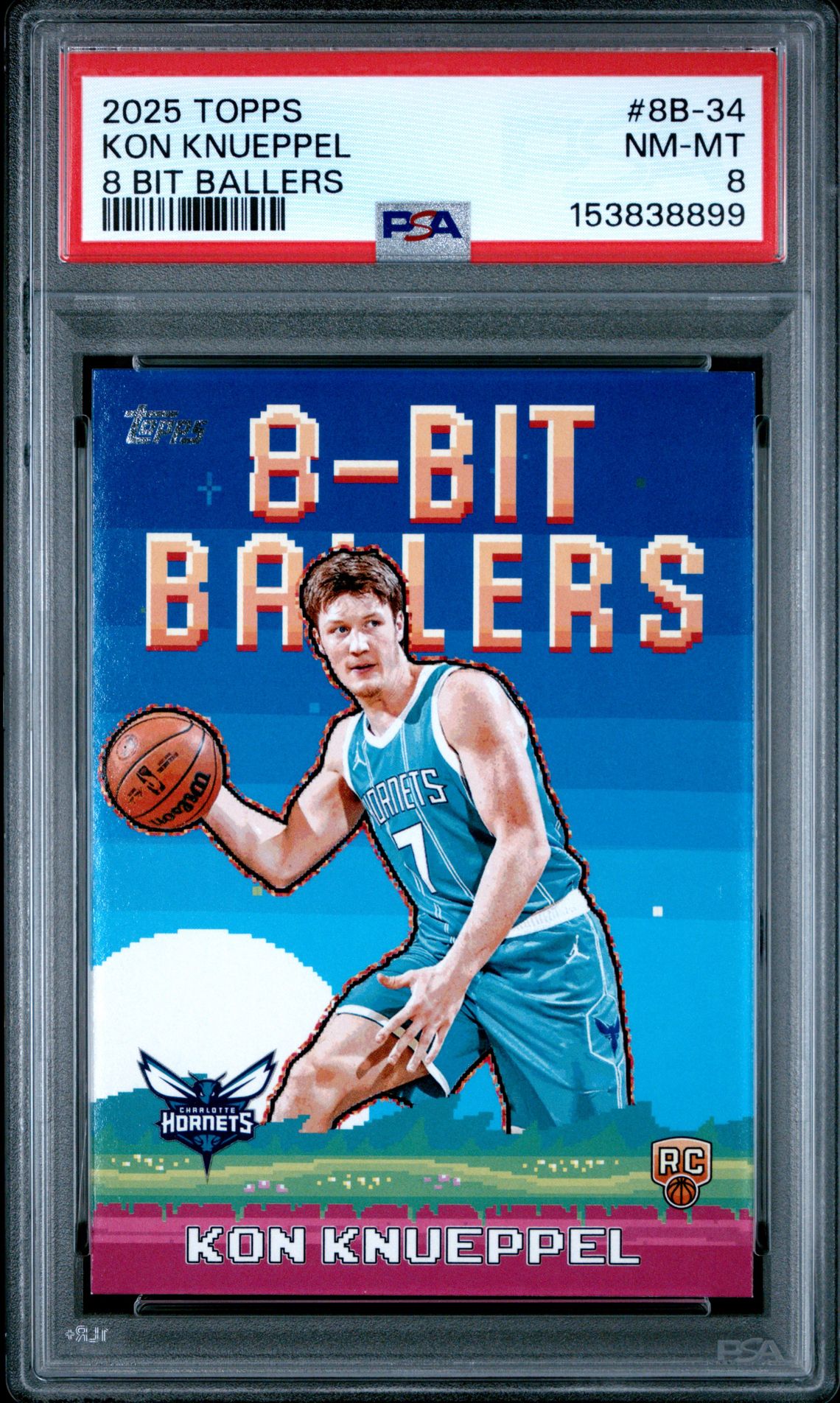 2025 Topps 8 Bit Ballers Kon Knueppel #8B-34 Nm-Mt 8 front