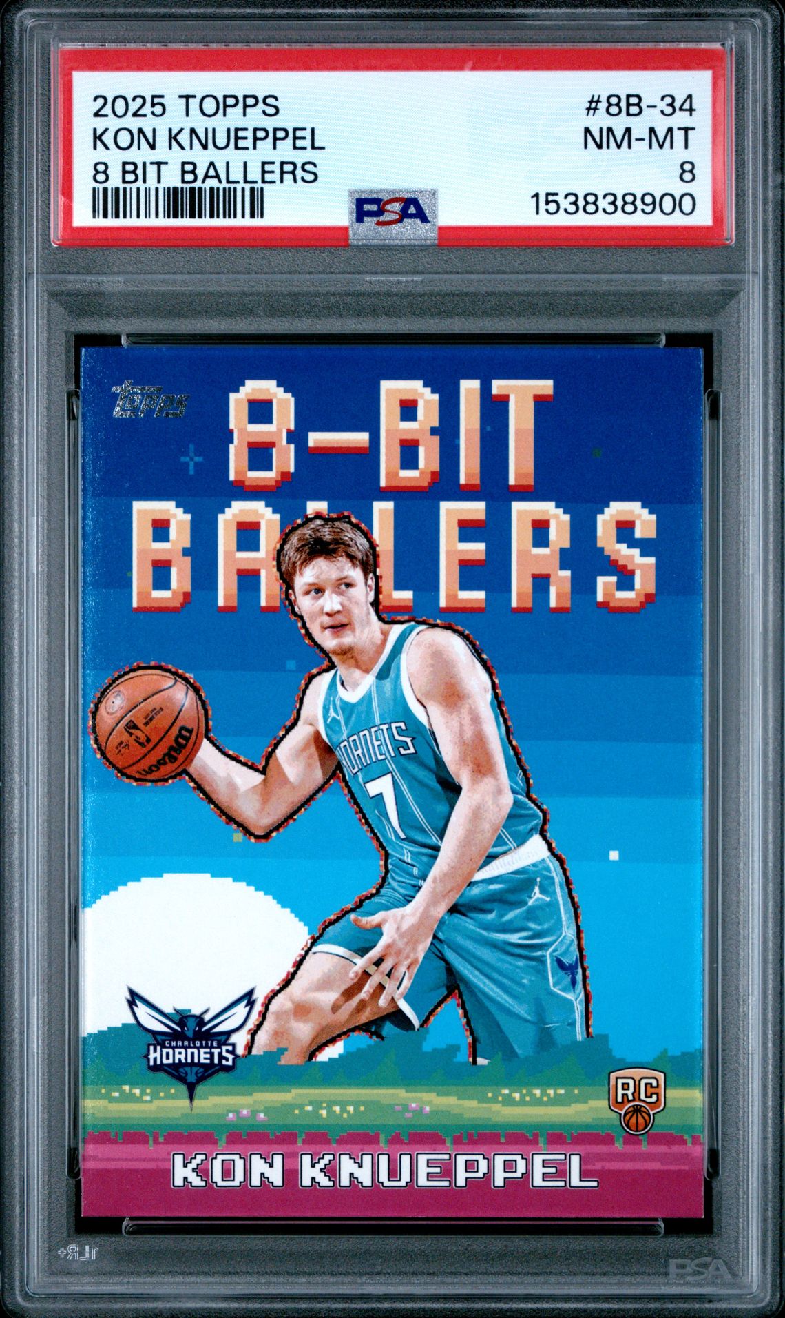 2025 Topps 8 Bit Ballers Kon Knueppel #8B-34 Nm-Mt 8 front