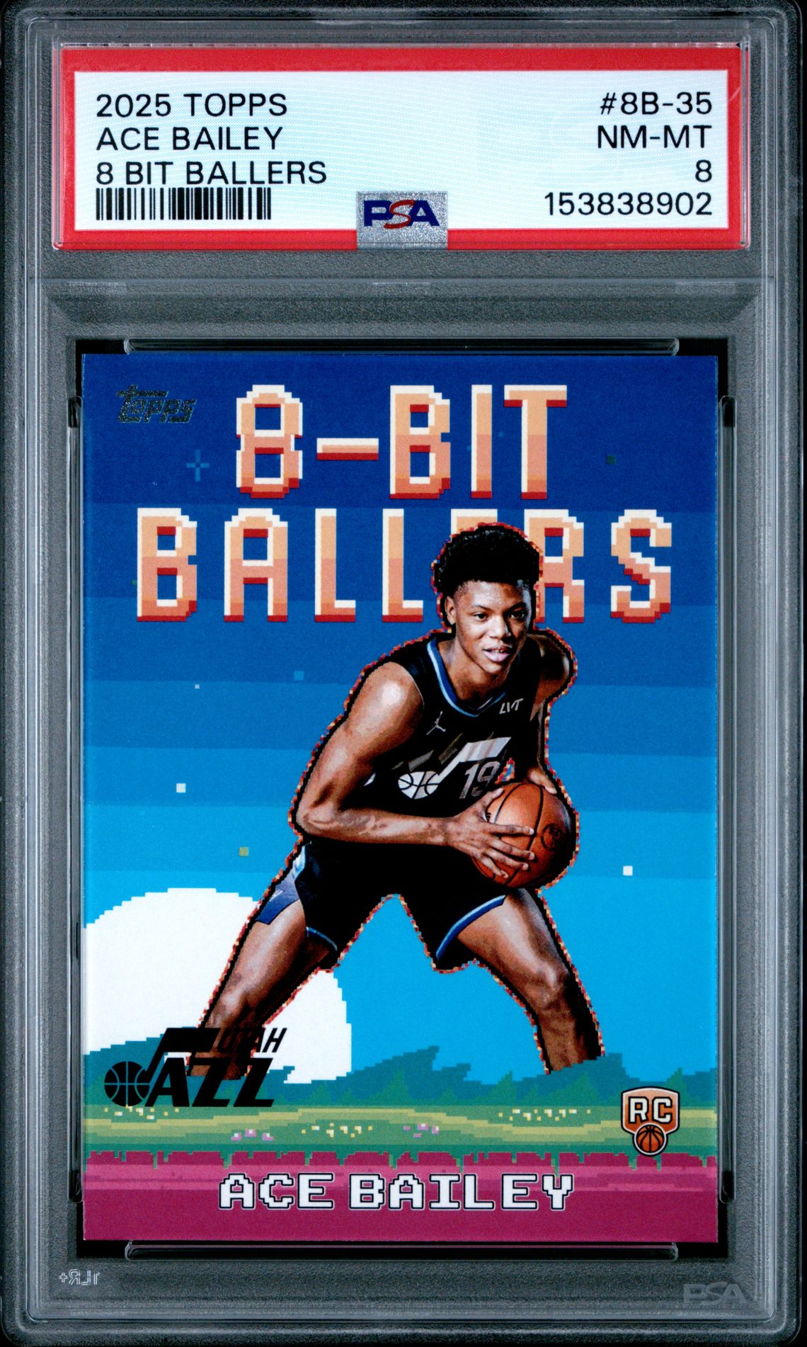 2025 Topps 8 Bit Ballers Ace Bailey #8B-35 Nm-Mt 8 front