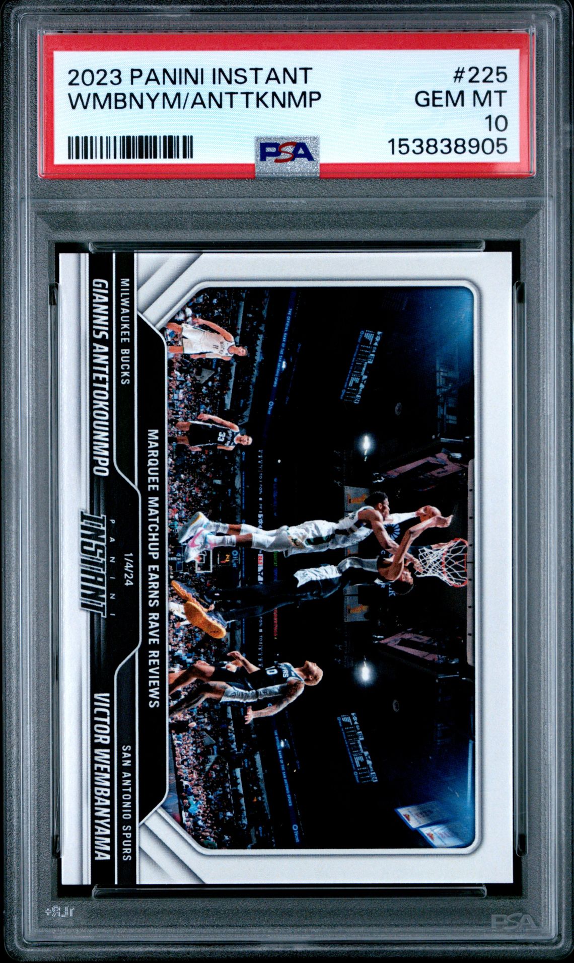 2023 Panini Instant Wmbnym/Anttknmp #225 Gem Mt 10 front
