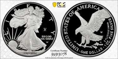 2026-W $1 Silver Eagle w/ Liberty Bell 250 Privy PR69DCAM