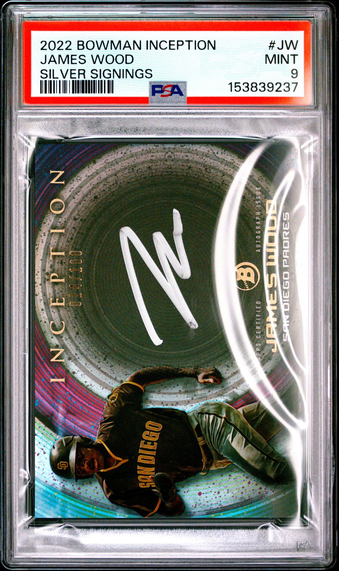 2022 Bowman BOWMAN INCEPTION INCEPTION SILVER SIGNINGS #JW James Wood front
