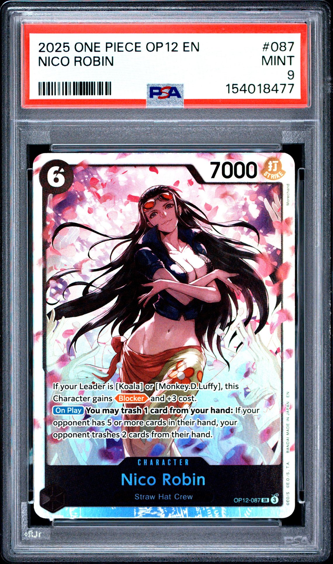 2025 One Piece Op12-Legacy Of The Master Nico Robin #087 Mint 9 front