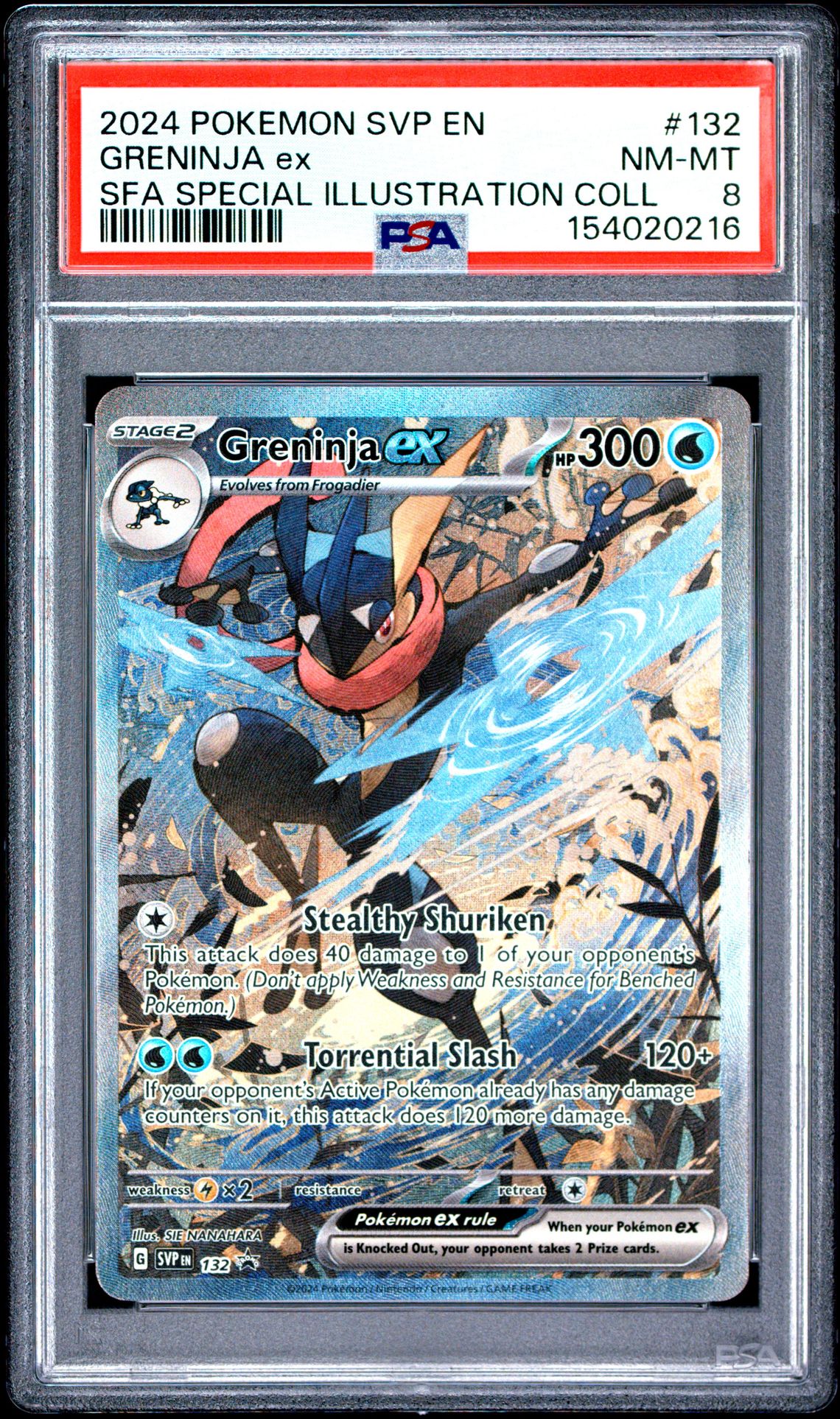 2024 Pokemon Svp En-Sv Black Star Promo Greninja Ex #132 (Sfa Special Illustration Coll) Nm-Mt 8 front