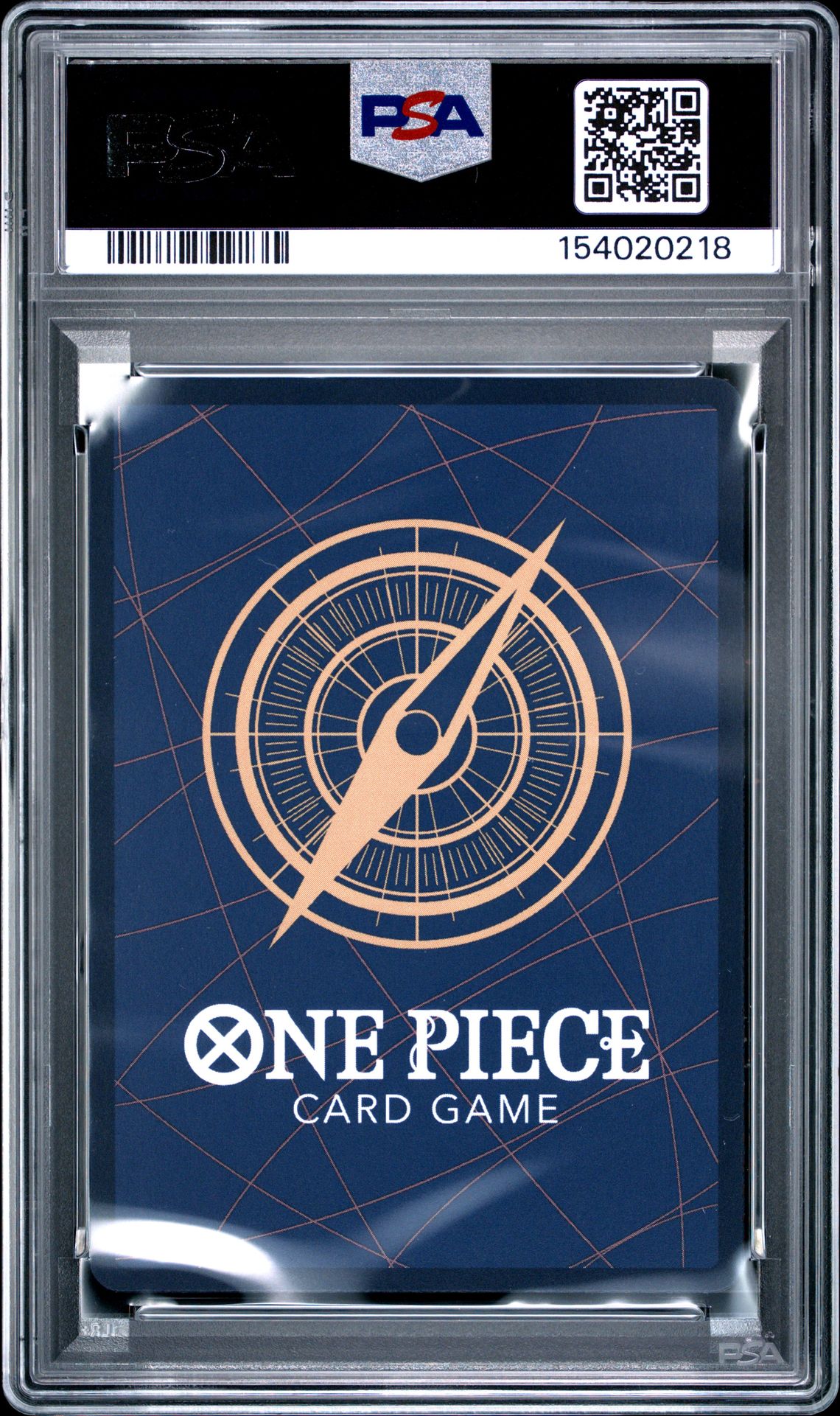 2025 One Piece Op11-A Fist Of Divine Speed Nami #054 (Alternate Art) Gem Mt 10 back view - PSA certificate #154020218