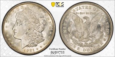 1921-D $1 MS64