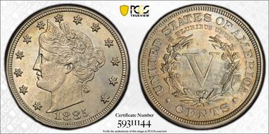 1885 5C AU58