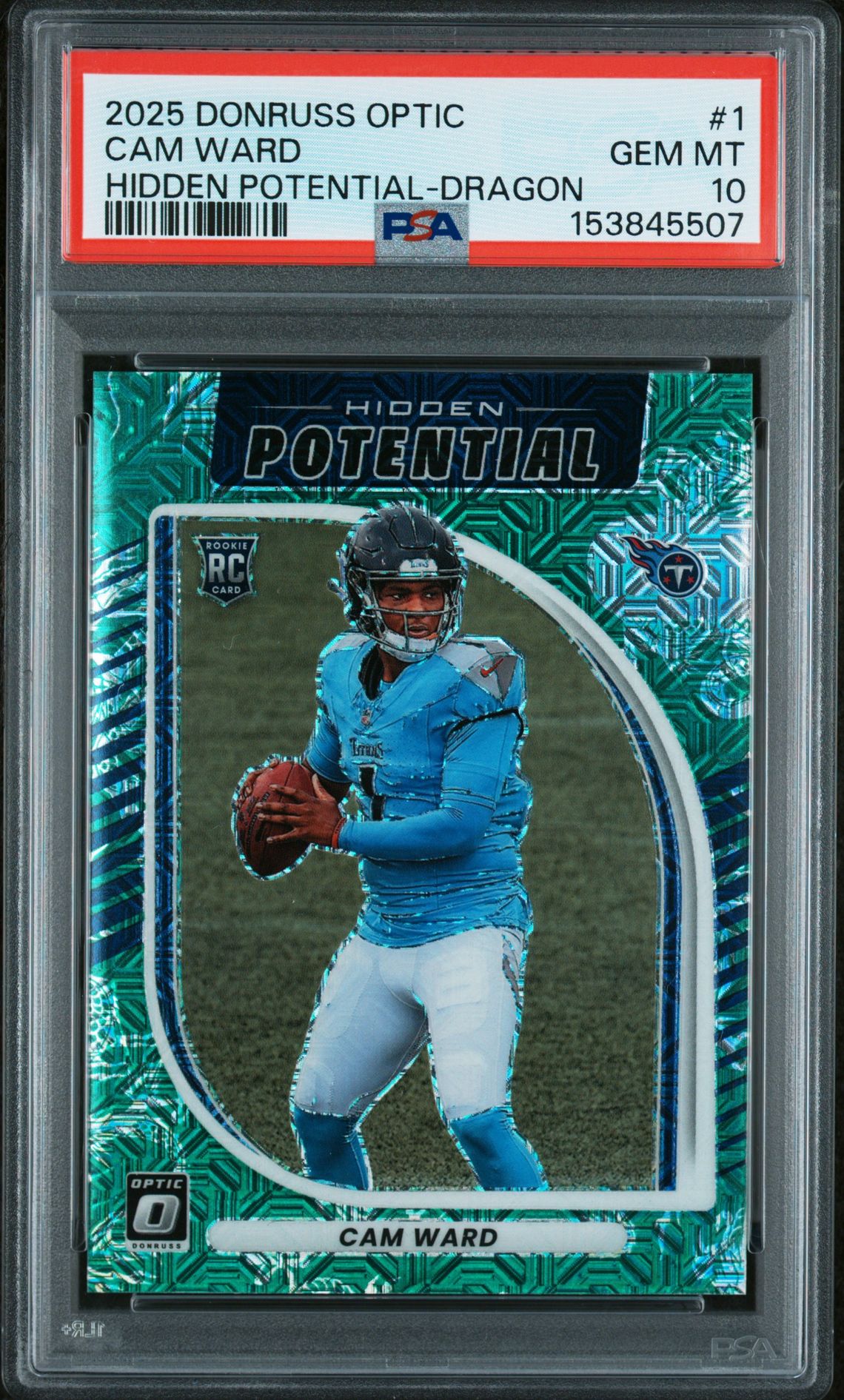 2025 Panini PANINI DONRUSS OPTIC HIDDEN POTENTIAL HIDDEN POTENTIAL-DRAGON #1 Cam Ward front