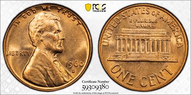 1960-D 1C Small Date MS63RD