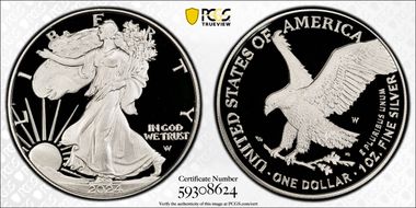 2024-W  $1 Silver Eagle PR70DCAM